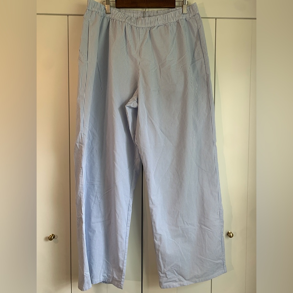 Hollister Light Blue Striped Pajama Pants XL - long